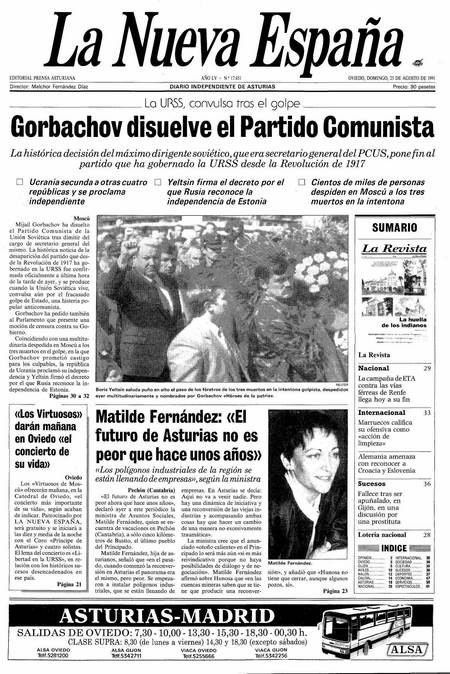 Portada Domingo 25 de  de 1991