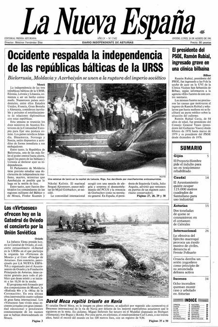 Portada Lunes 26 de  de 1991
