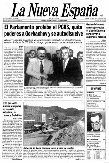 Portada Viernes 30 de  de 1991
