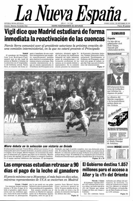 Portada Jueves 5 de  de 1991