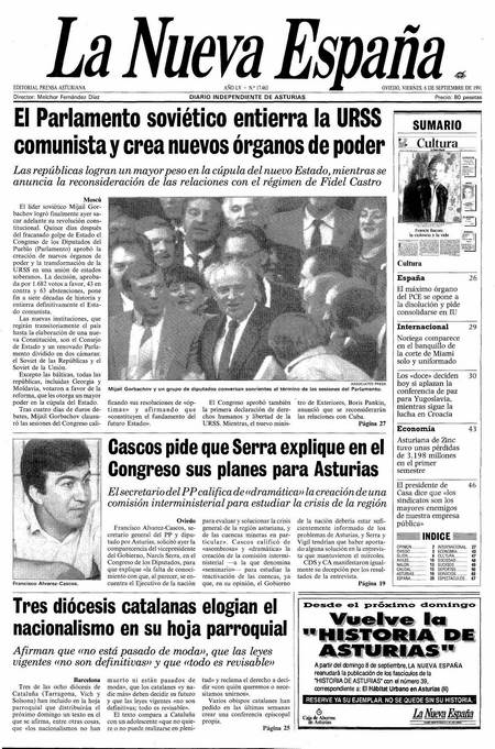Portada Viernes 6 de  de 1991