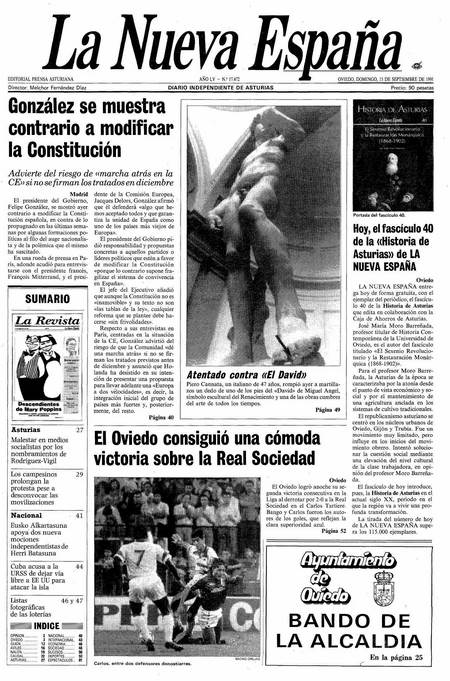 Portada Domingo 15 de  de 1991