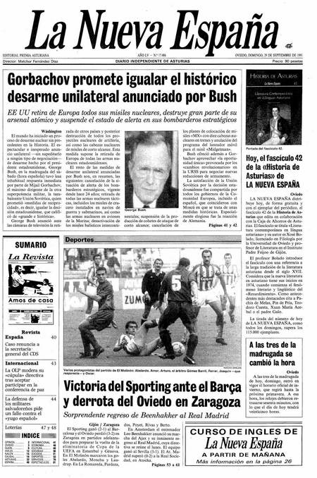 Portada Domingo 29 de  de 1991