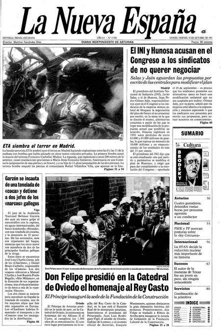 Portada Viernes 18 de Octubre de 1991