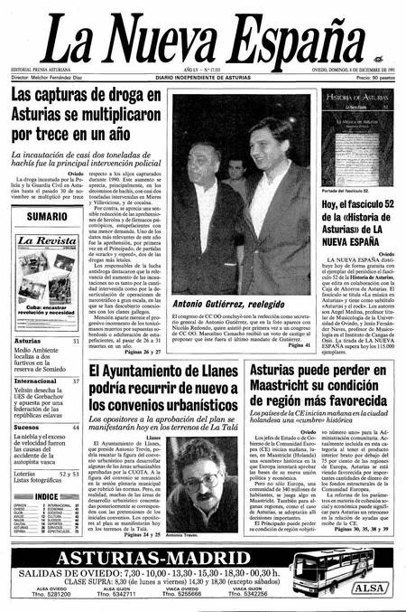 Portada Domingo 8 de Diciembre de 1991