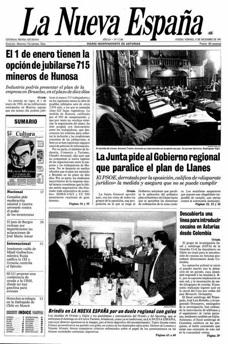 Portada Viernes 13 de Diciembre de 1991