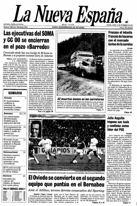 Portada Lunes 23 de Diciembre de 1991