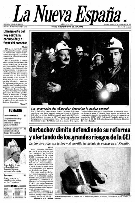 Portada Jueves 26 de Diciembre de 1991