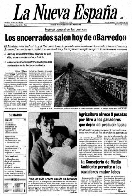 Portada Viernes 3 de  de 1992
