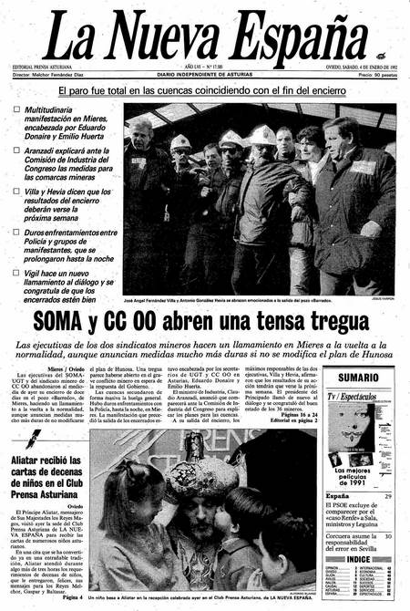 Portada Sábado 4 de  de 1992