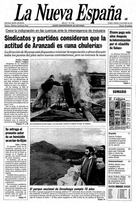 Portada Viernes 10 de  de 1992