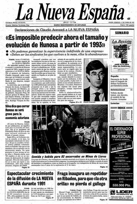 Portada Domingo 12 de  de 1992