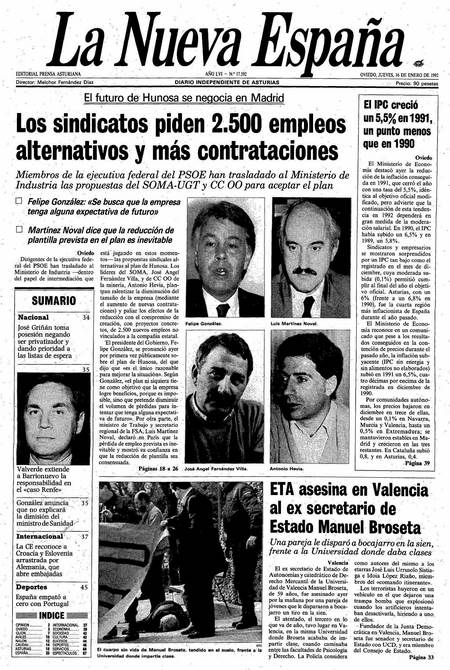 Portada Jueves 16 de  de 1992