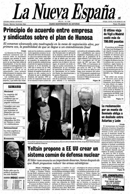 Portada Jueves 30 de  de 1992