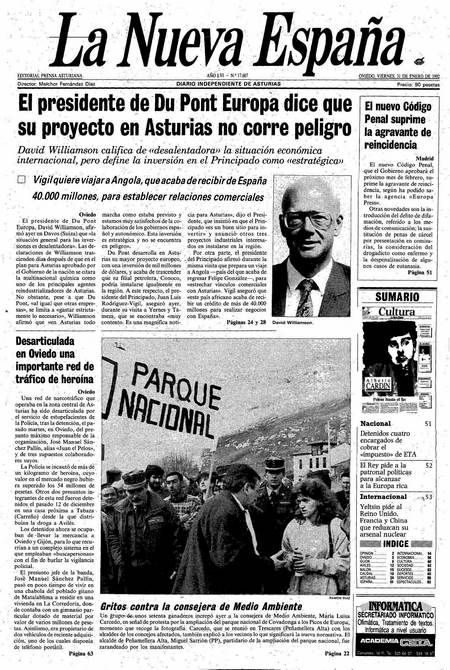 Portada Viernes 31 de  de 1992