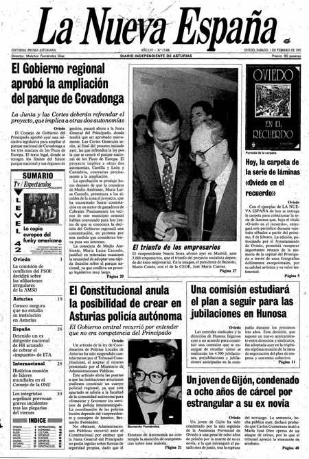 Portada Sábado 1 de  de 1992