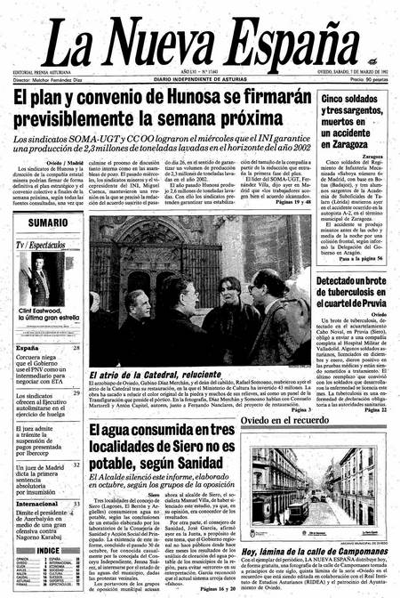 Portada Sábado 7 de  de 1992
