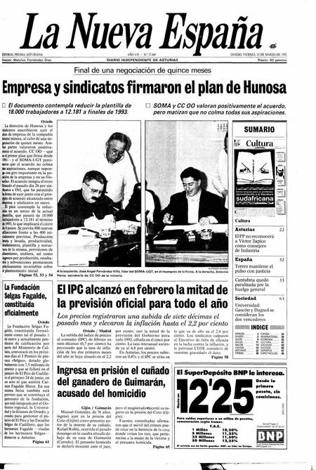 Portada Viernes 13 de  de 1992
