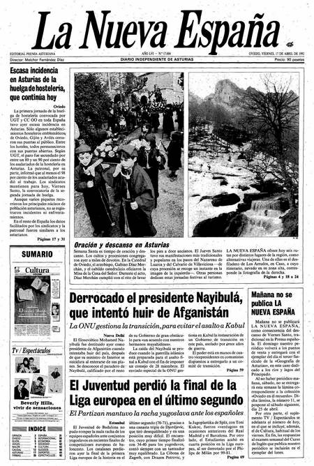 Portada Viernes 17 de  de 1992