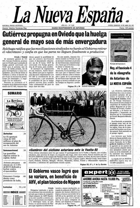 Portada Domingo 26 de  de 1992
