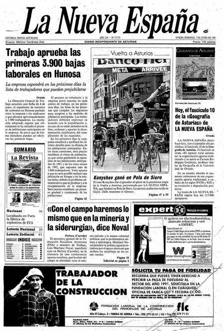 Portada Domingo 7 de  de 1992