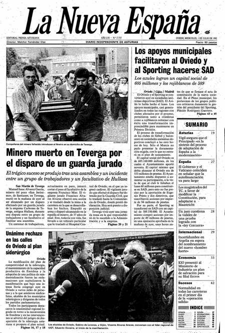 Portada Miércoles 1 de  de 1992