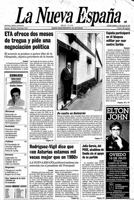 Portada Sábado 11 de  de 1992
