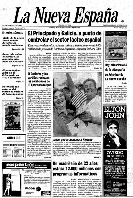 Portada Domingo 12 de  de 1992