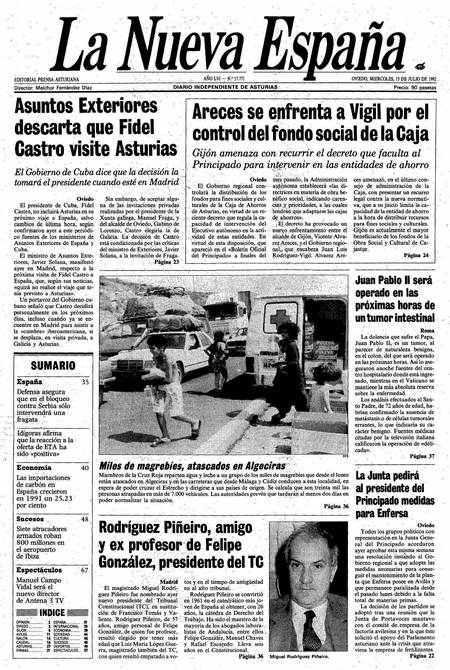 Portada Miércoles 15 de  de 1992