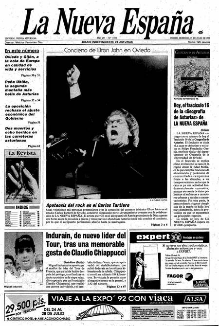 Portada Domingo 19 de  de 1992