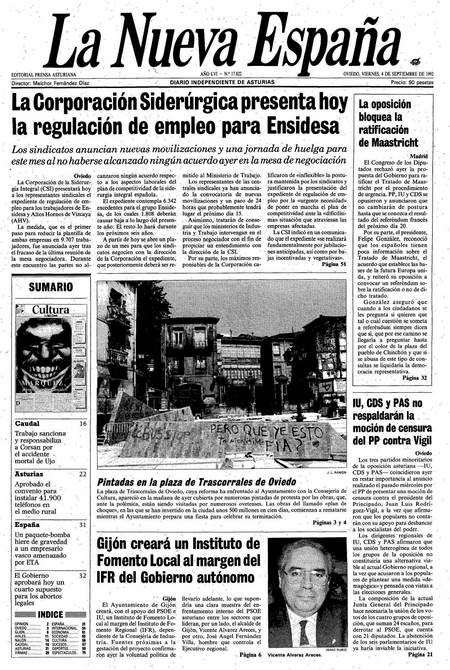 Portada Viernes 4 de  de 1992