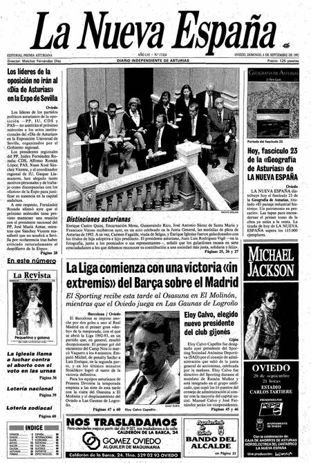 Portada Domingo 6 de  de 1992