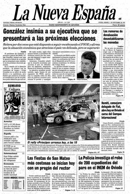 Portada Viernes 11 de  de 1992