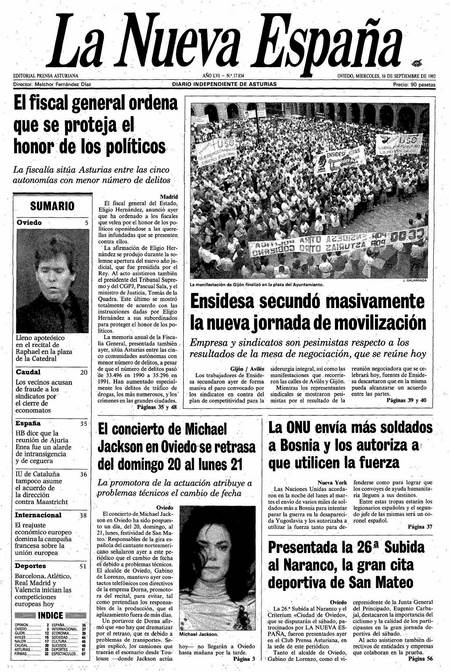 Portada Miércoles 16 de  de 1992