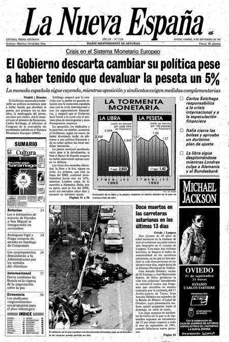 Portada Viernes 18 de  de 1992