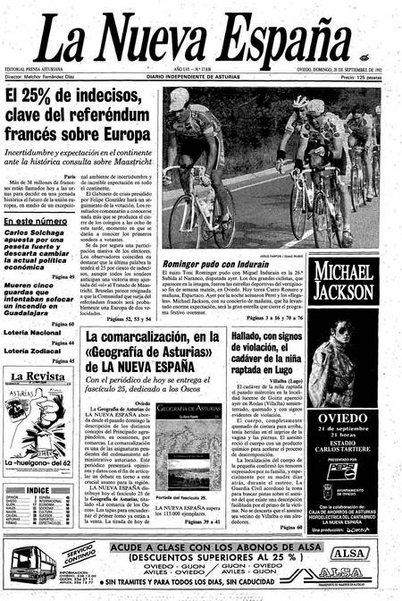 Portada Domingo 20 de  de 1992