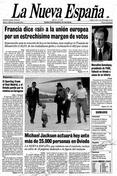 Portada Lunes 21 de  de 1992