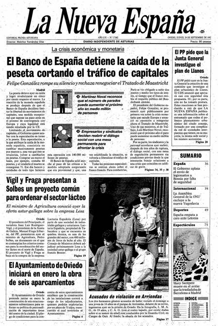 Portada Jueves 24 de  de 1992