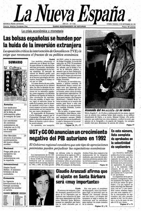Portada Viernes 25 de  de 1992