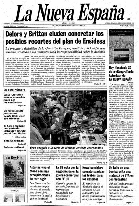 Portada Domingo 8 de Noviembre de 1992