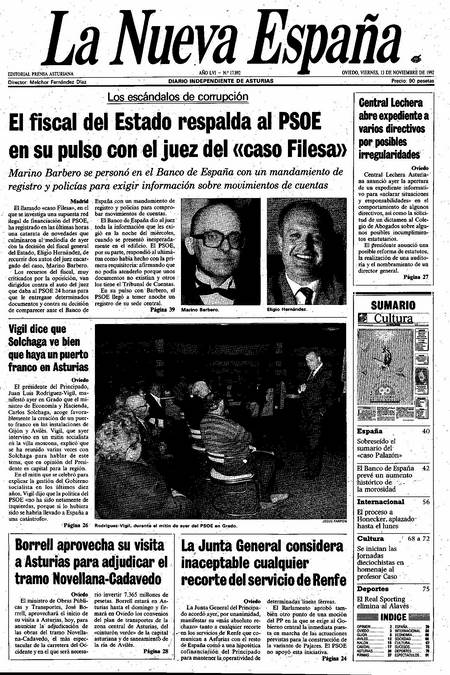 Portada Viernes 13 de Noviembre de 1992