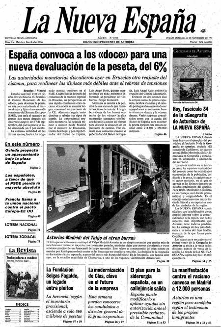 Portada Domingo 22 de Noviembre de 1992