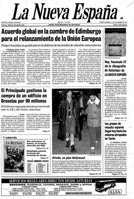 Portada Domingo 13 de Diciembre de 1992