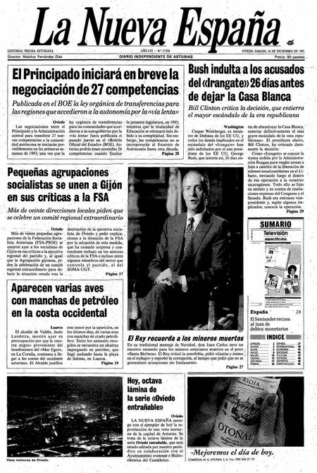 Portada Sábado 26 de Diciembre de 1992