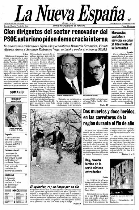Portada Sábado 2 de  de 1993