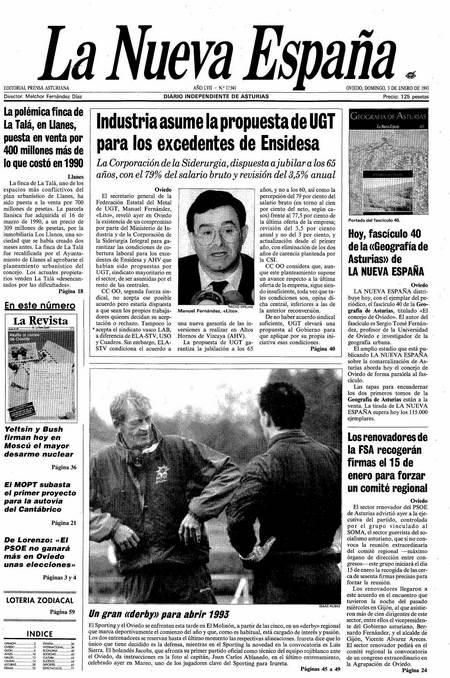 Portada Domingo 3 de  de 1993