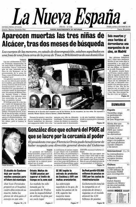 Portada Jueves 28 de  de 1993