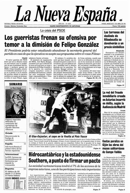 Portada Miércoles 7 de  de 1993