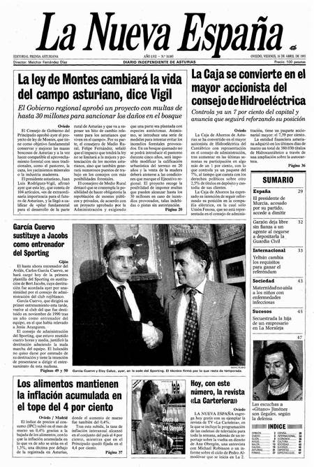 Portada Viernes 16 de  de 1993