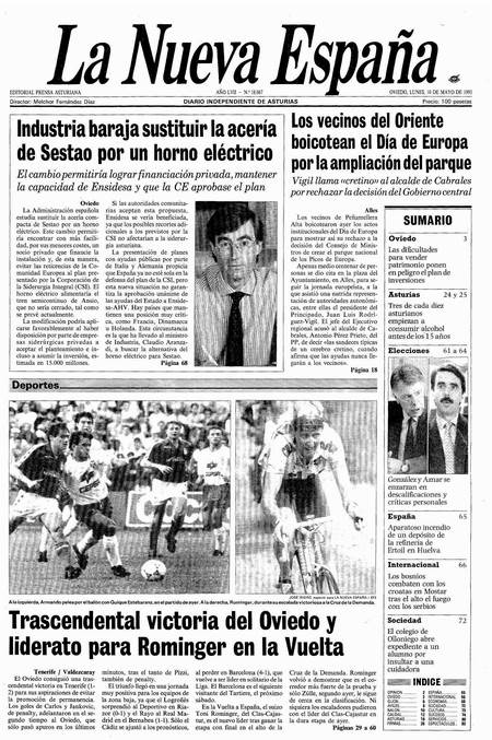 Portada Lunes 10 de  de 1993